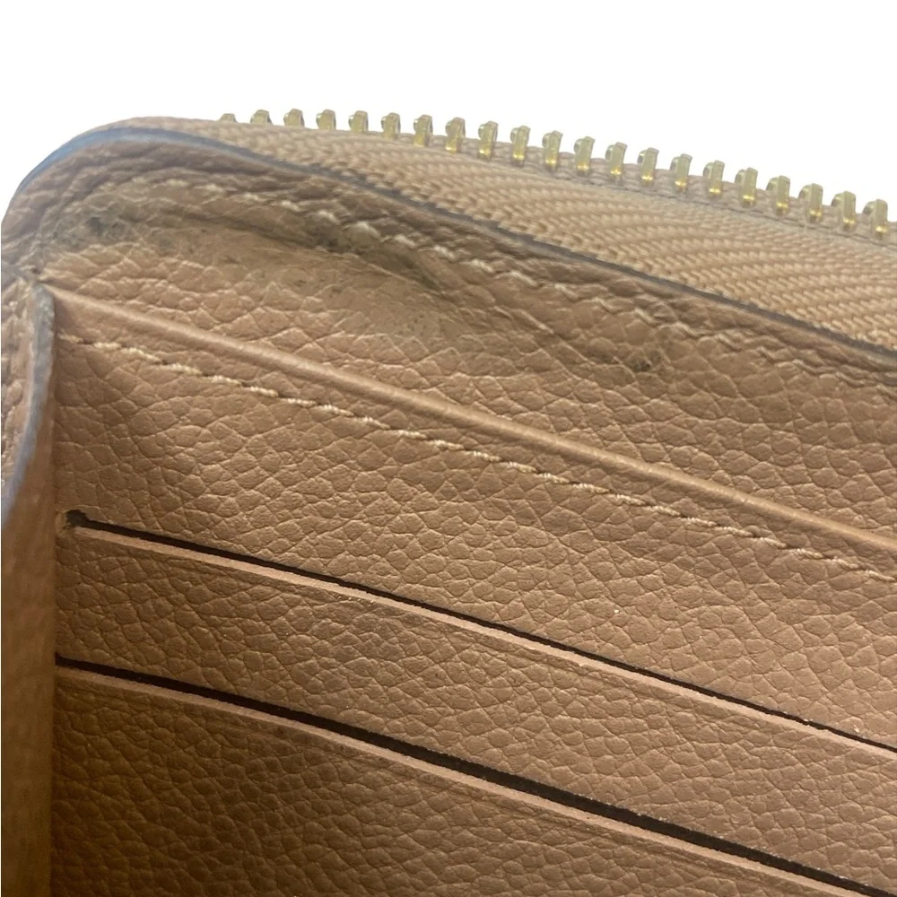 Louis Vuitton Brown Monogram Embossed Zipper Wallet